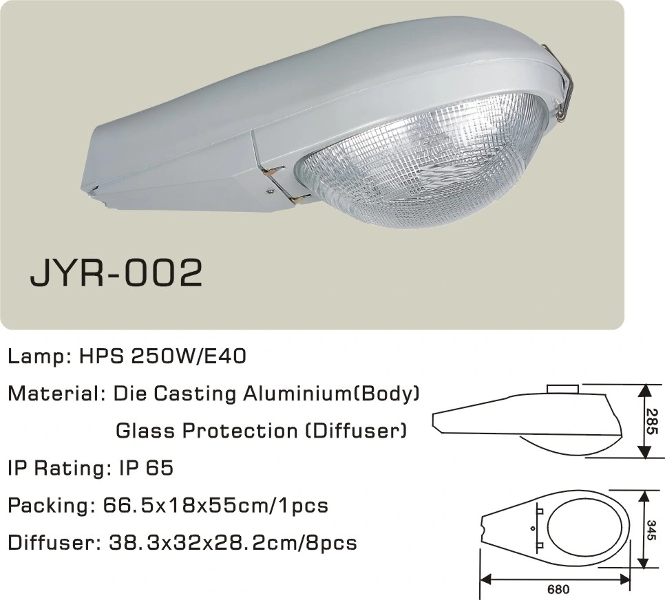 250W 400W Sodium Street Light Fixture (JYR-002) Sodium Lamp