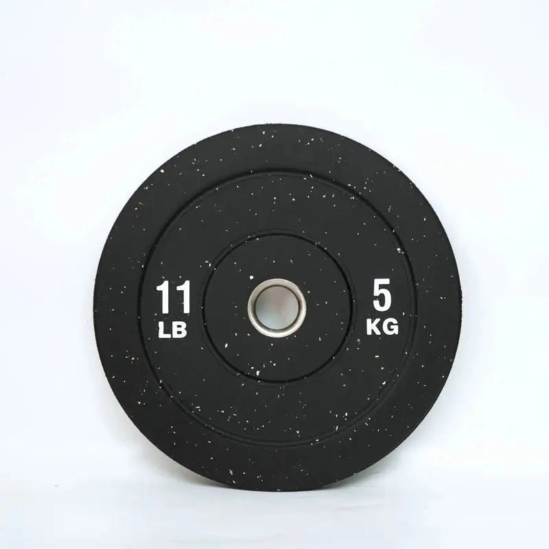 10 15 25 35 45 55 lb al por mayor Gymnasia Bumper Placas placa de goma revestido negro Barbell Competition planchas de peso