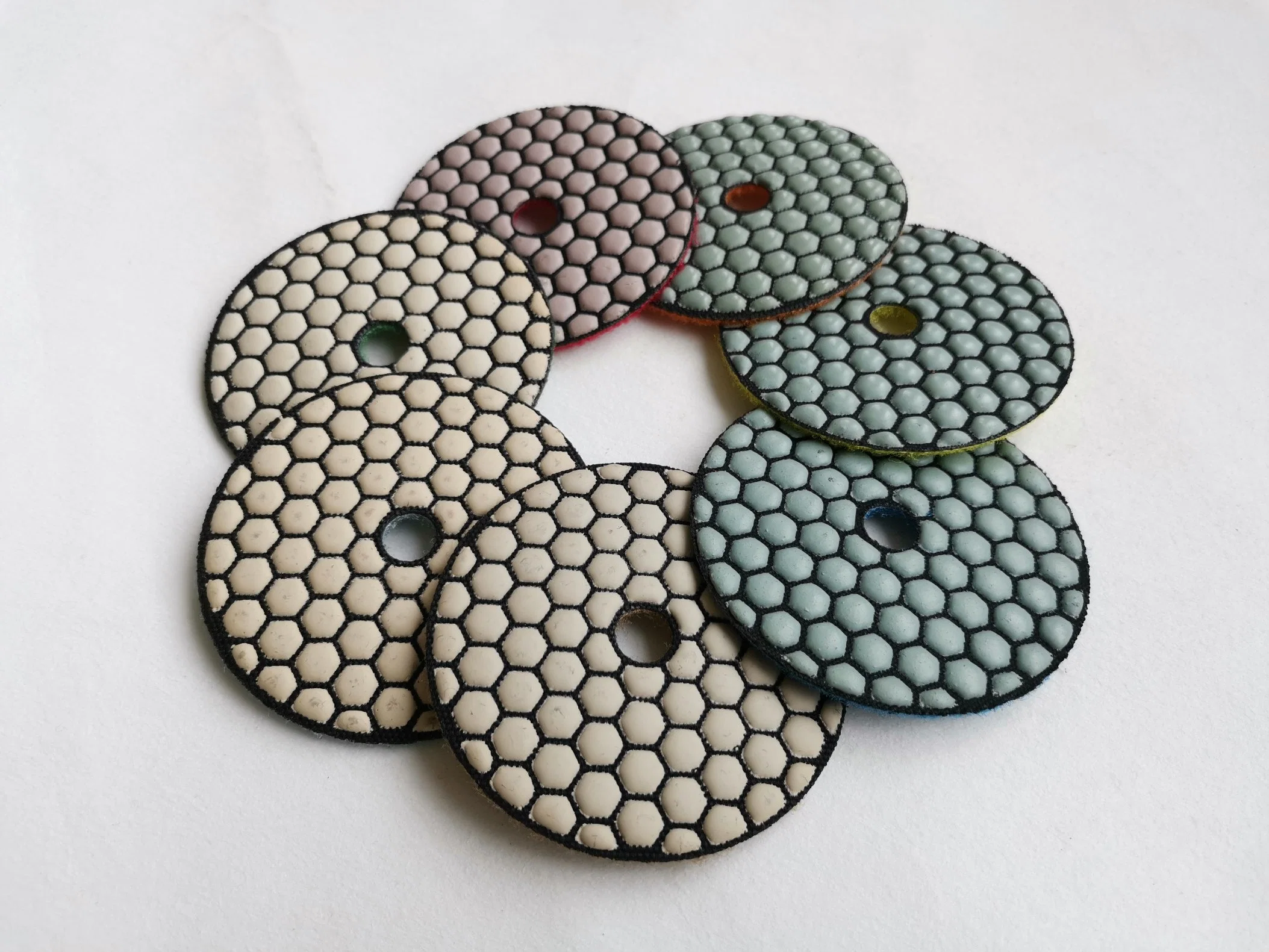 Blue, Green, Yellow, Gray, Red Diamond Polishing Pads for Marble and Granite