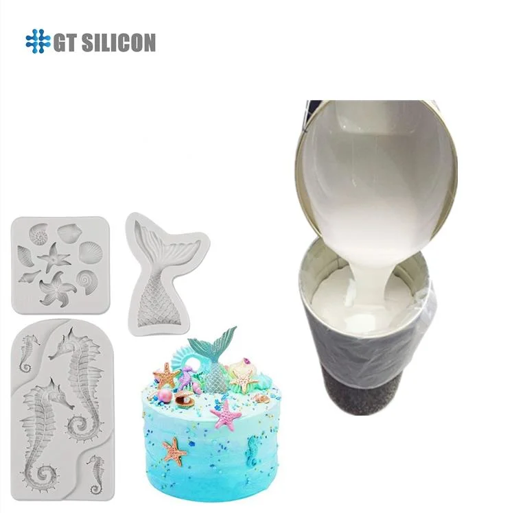 China Fabricante caucho de silicona materia prima transparente Modelo de Alimentos FDA Aprobación molde de caucho de silicona