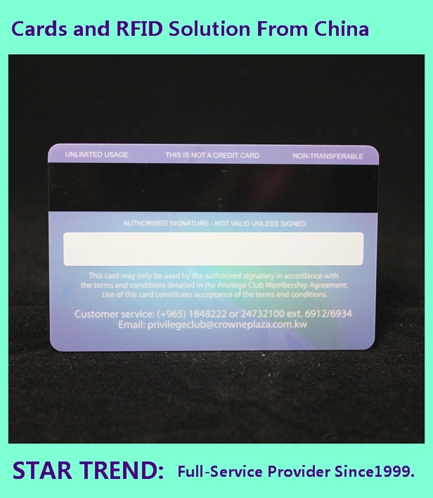 Customized Plastic Signature Card for Name Card Business Card Member Card