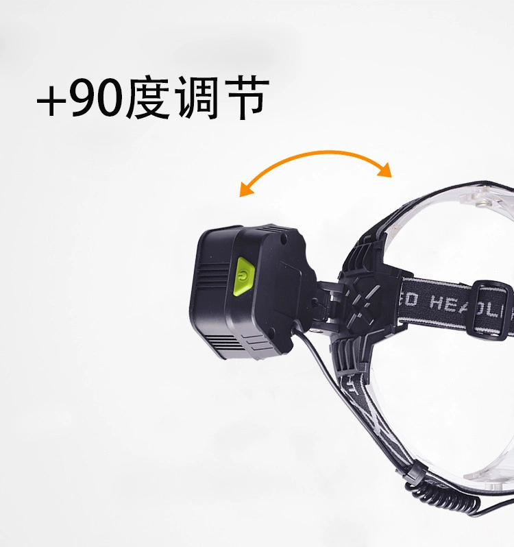 The New 7LED Night Fishing USB Charging Glare Headlight 5t6 Head-Mounted Riding Headlight