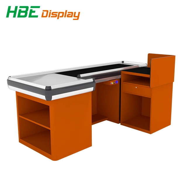 Supermarket Grocery Automatic Cashier Table Checkout Counter with Belt