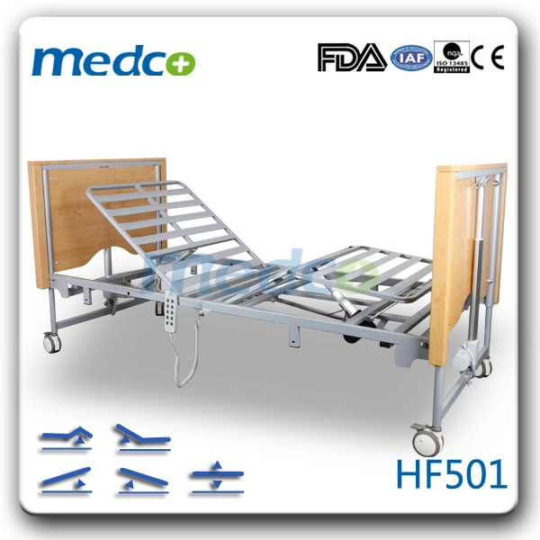 Hf501 Good Quality Medical Supply Five Functions Electric Folding Home Care Bed