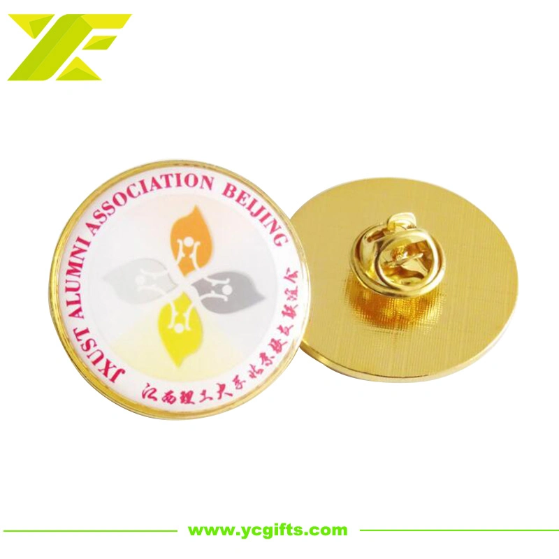 Diseño profesional Logo impresión personalizada Offest Epoxy logotipo corporativo Pins Artesanía Metal Lapel Pins DHL Company recuerdo Emblem para promoción Elementos