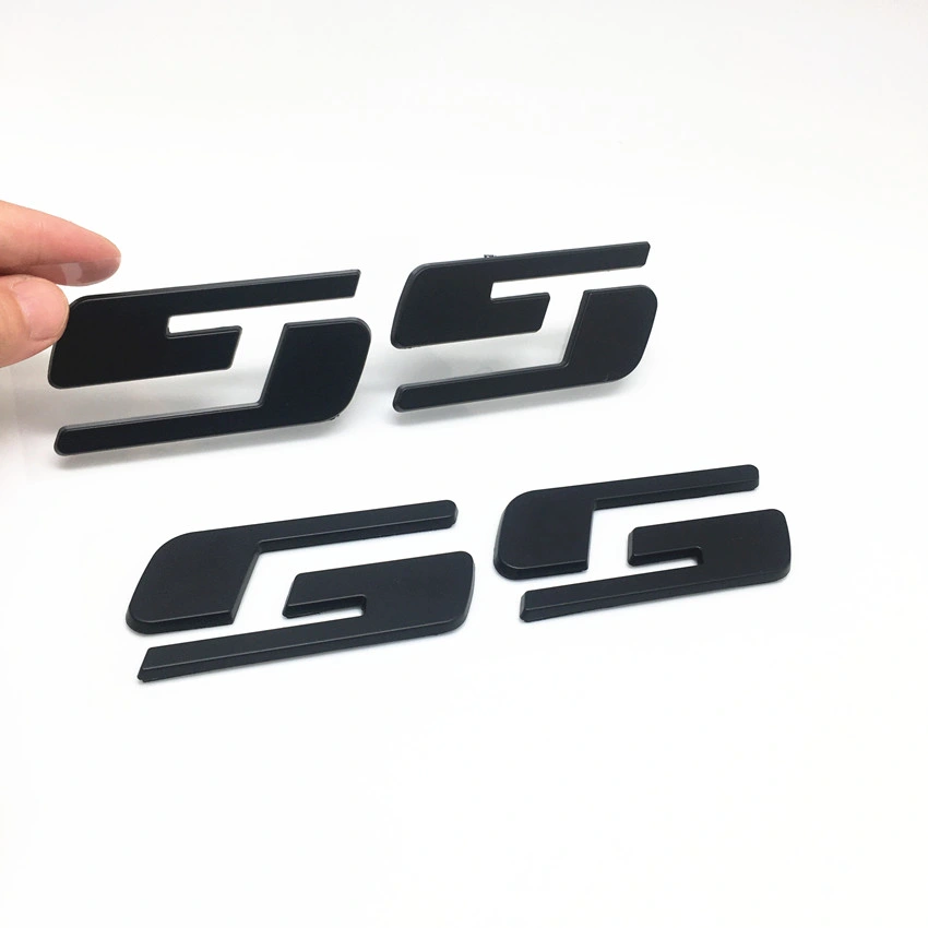 Factory Wholesale Customer Logo Black/Chrome Ss Badge Fender Trunk Emblem Decal for Camaro Impala Cobalt