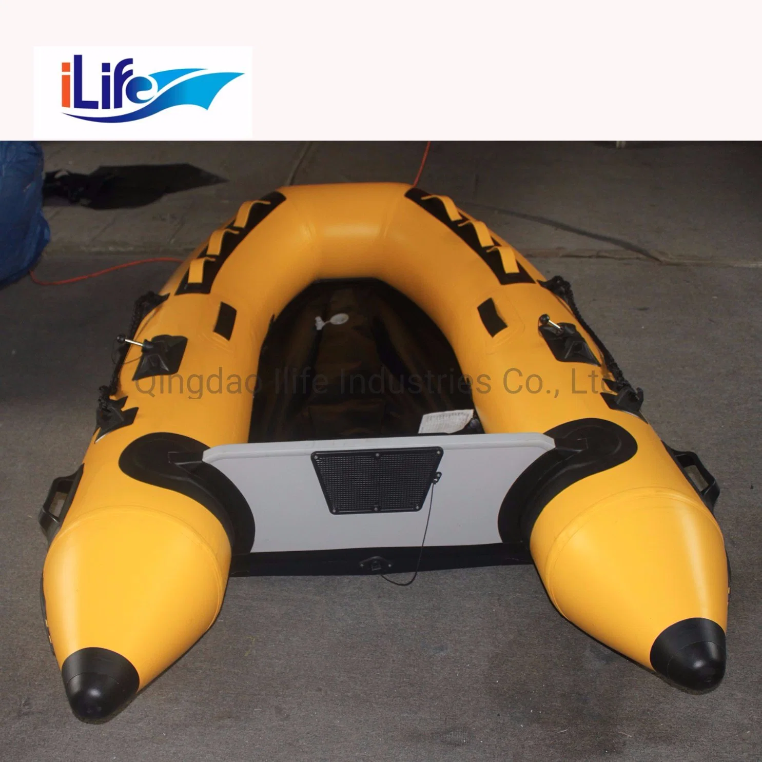 Ilife Good Price PVC/Hypalon Inflatable Rescue Fishing Rubber Boat with Aluminum/Drop Stitch Air/Plywood Floor with Ce