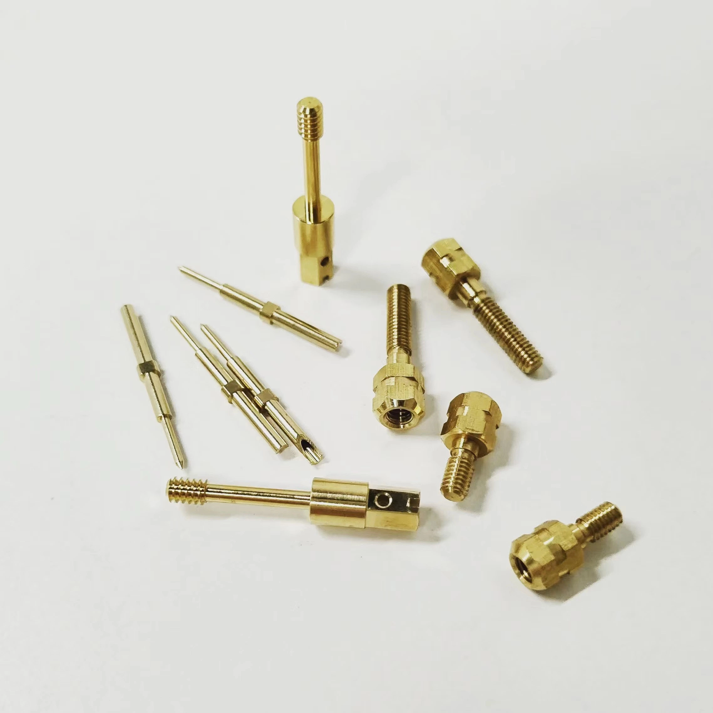 Splice Wire Auto Crimp Terminals Electrical CNC Machining/Turining Precision Brass Pogo Pins