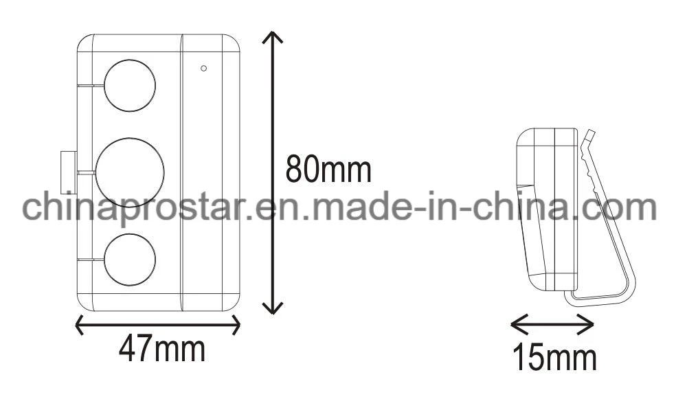 Drahtlose 433 MHz Garagentor-Türöffner Sun Visor Remote mit 3 Tasten