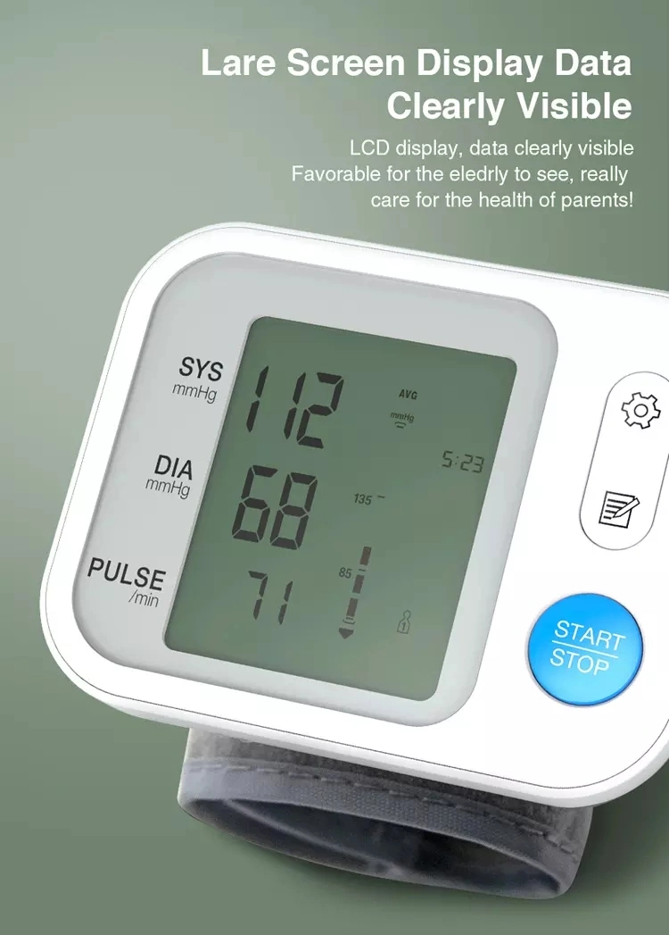 Talking Backlight Automatic Wrist Watch Hospital Digital Blood Pressure Monitor