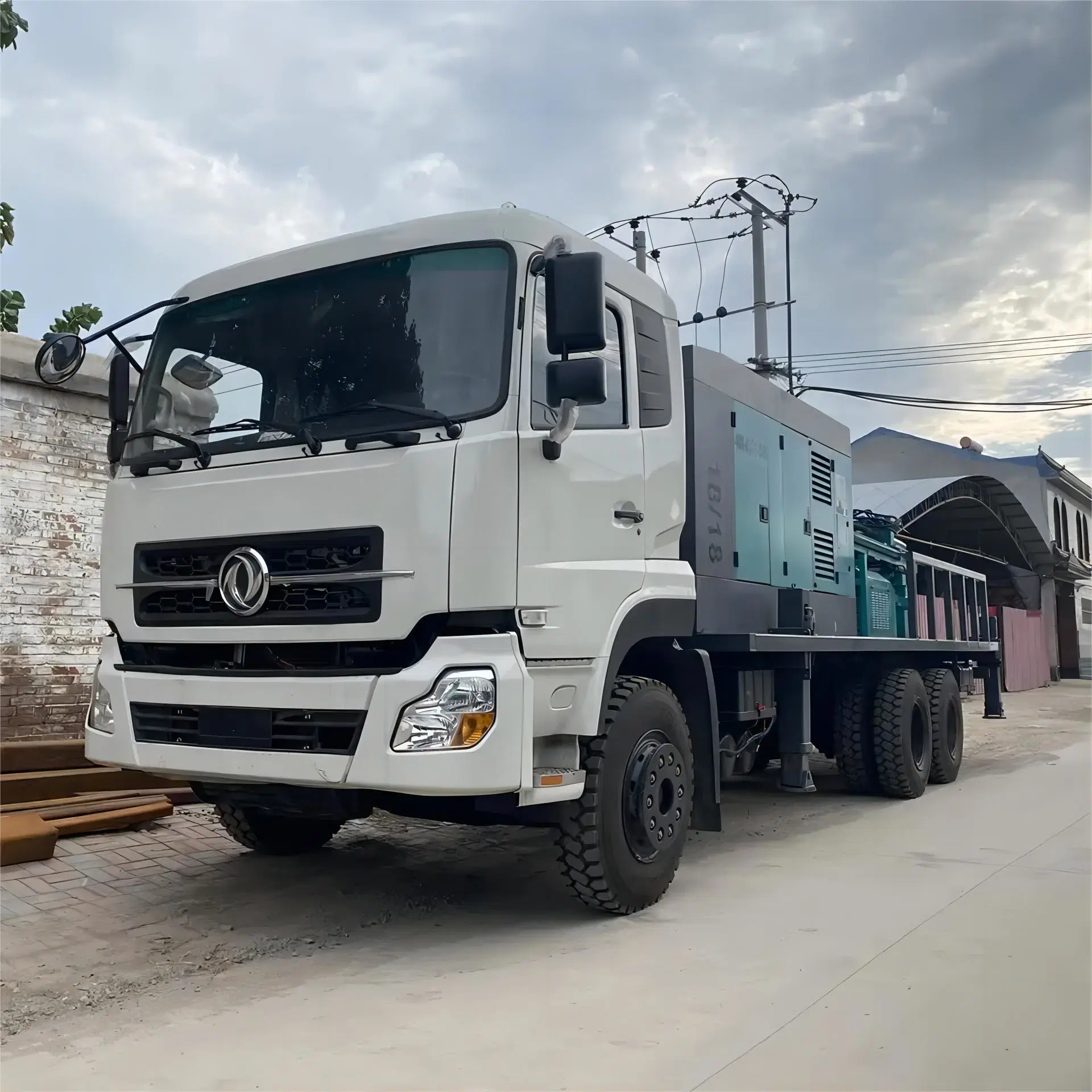 Carro de perforación montado en camión de remolque hidráulico portátil