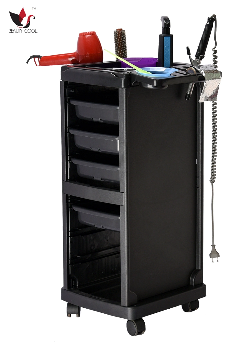 Kunststoff und SS Tube Praktische Haar Beauty Salon Trolley