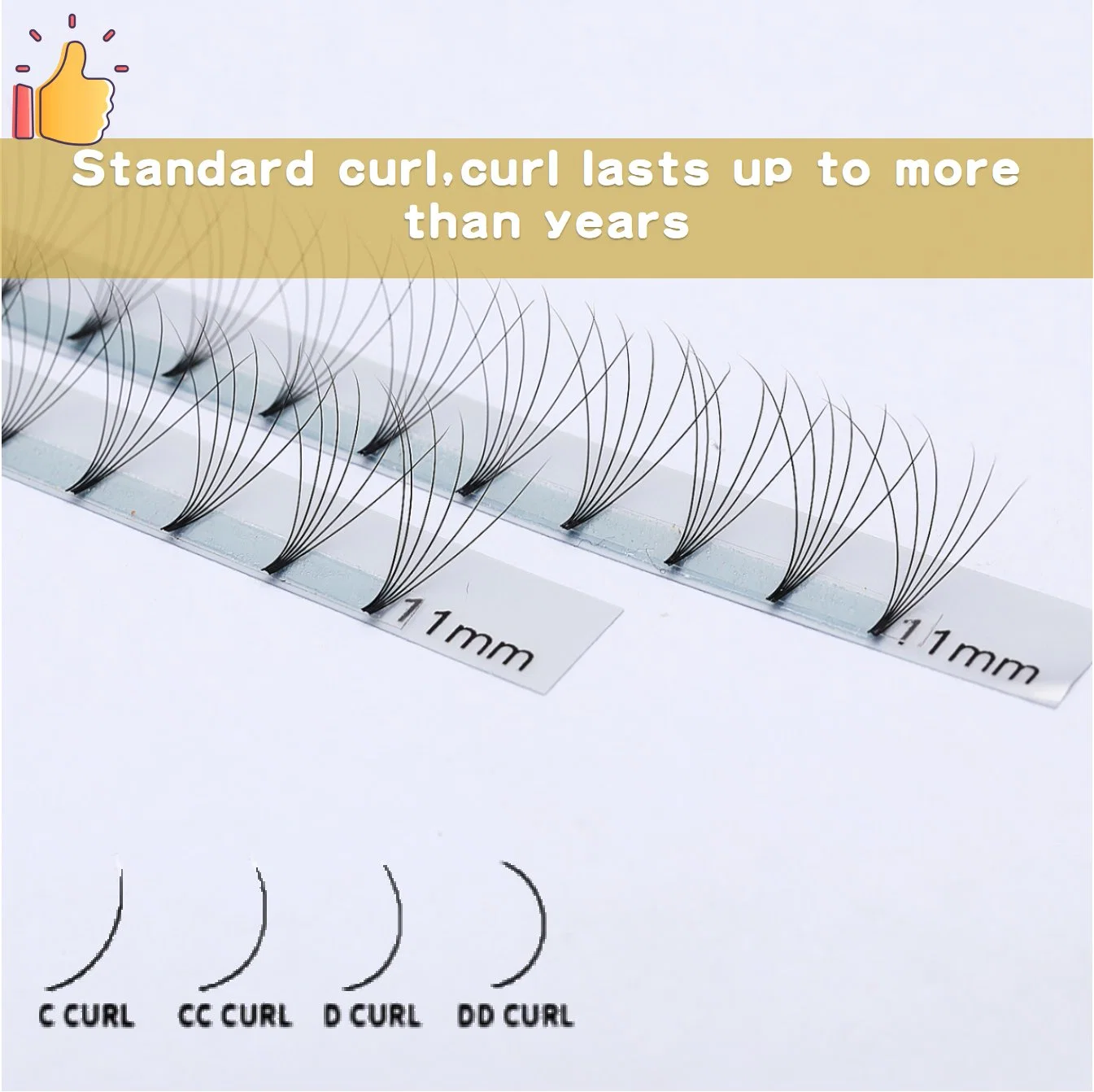 Volume de seda coreano Eyelash Extensions 0,05 0,07mm Pre-Fanned 3D-10d chicotadas J B C D Volume Ondulação Chicotadas Longo Ventiladores Premade pontiagudos afiadas