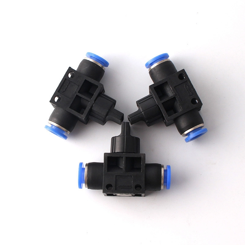 Pneumatic Quick Connector Hvff Hand Valve Quick Connect Plastic Manual Valve Hvff-4 6 8 10 12