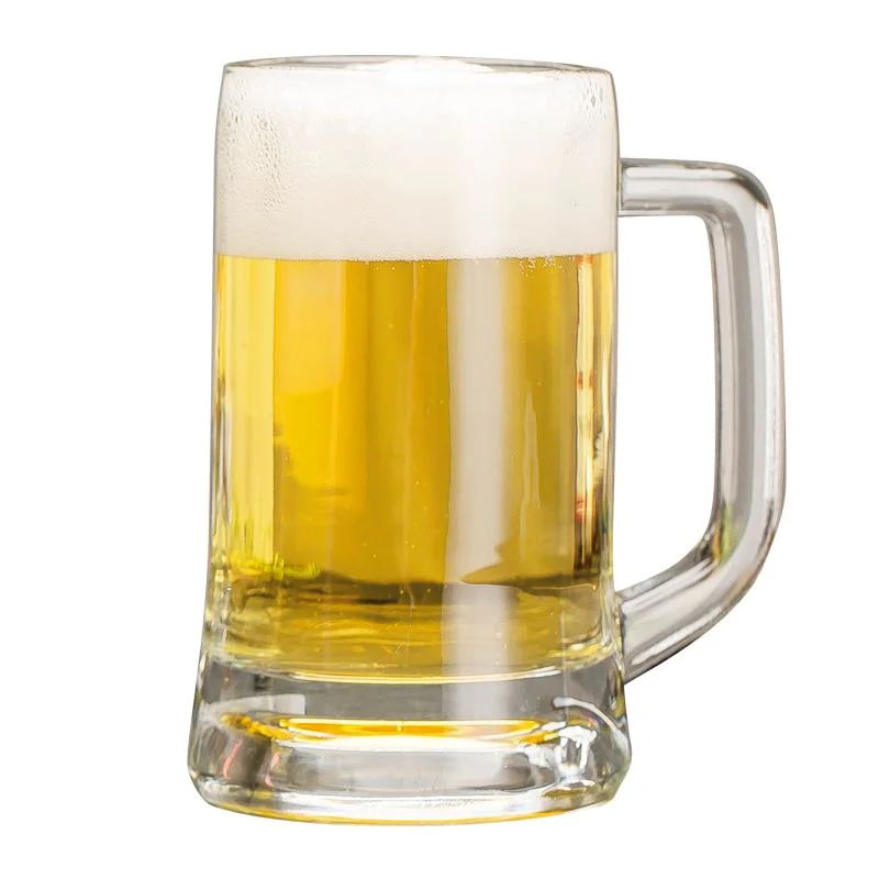 Wholesale 320ml 10.8oz Classical Funny Large Insulated Transparent Custom Glass Cup Beer Mug