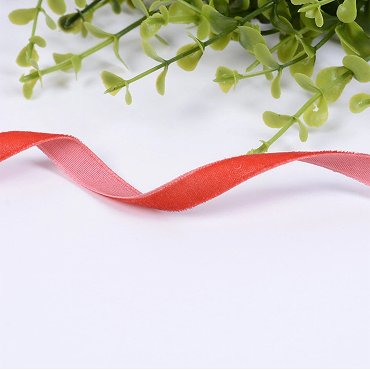 Wholesale/Supplier Custom Hot Sale Colorful 100% Nylon Velvet Wired Ribbon