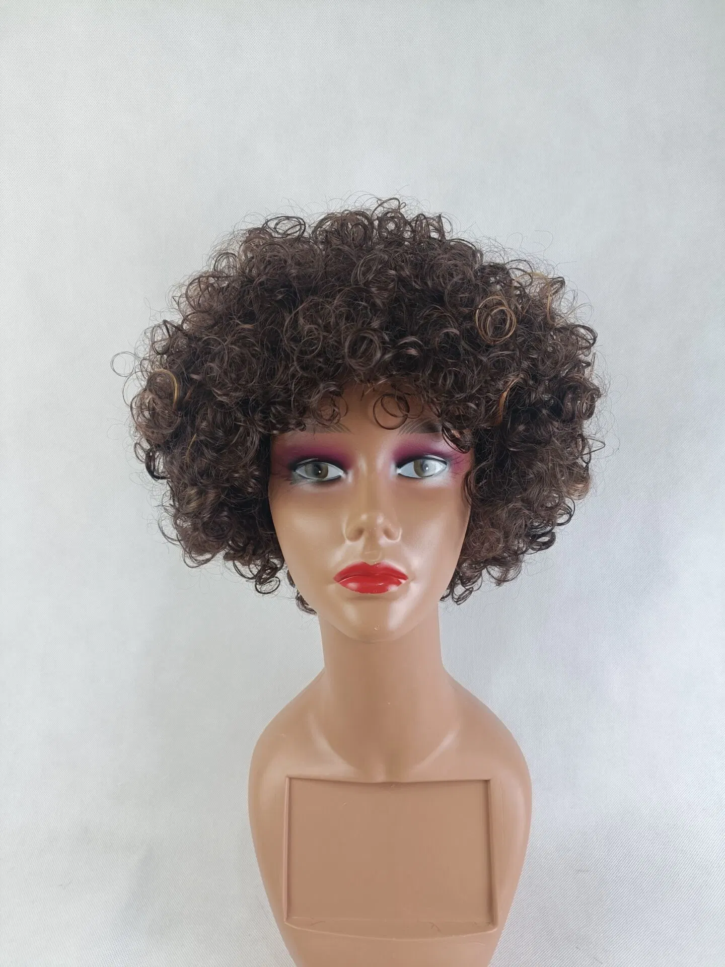 Sudáfrica Hombre de lana pelo rizado peón Afro Synthetic corto Pelucas