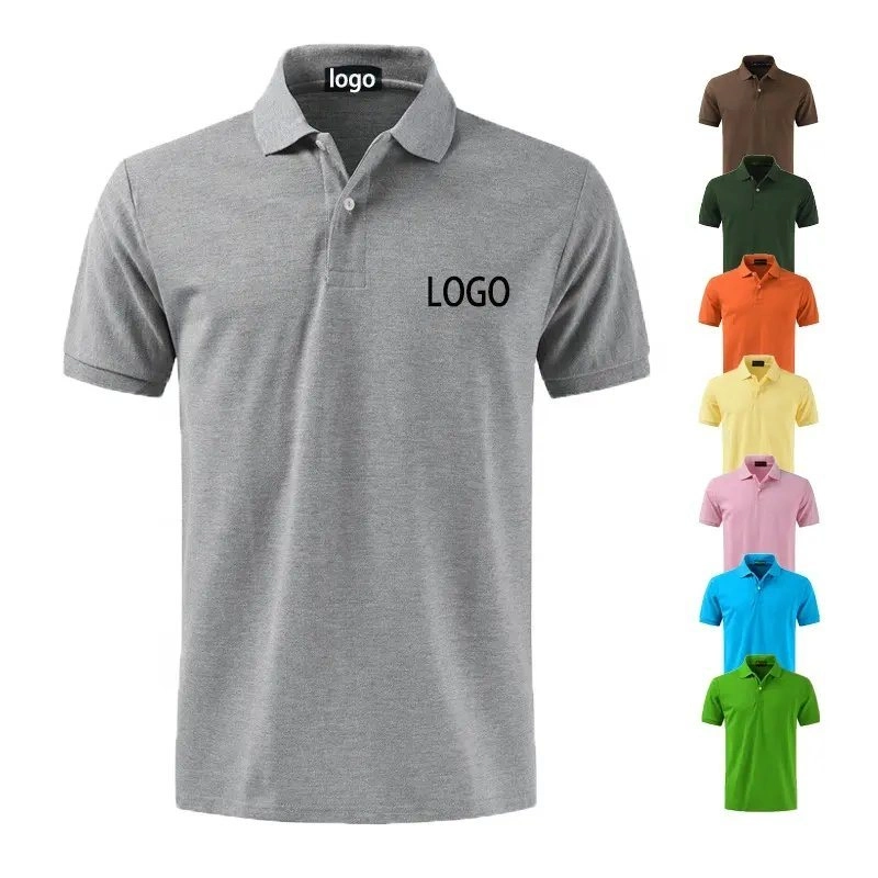 Custom Herren 100% Baumwolle oder Polyester Druck Stickerei Logo Sport Einfarbige Unbeschriftete Uniform Unisex Golf Poloshirts