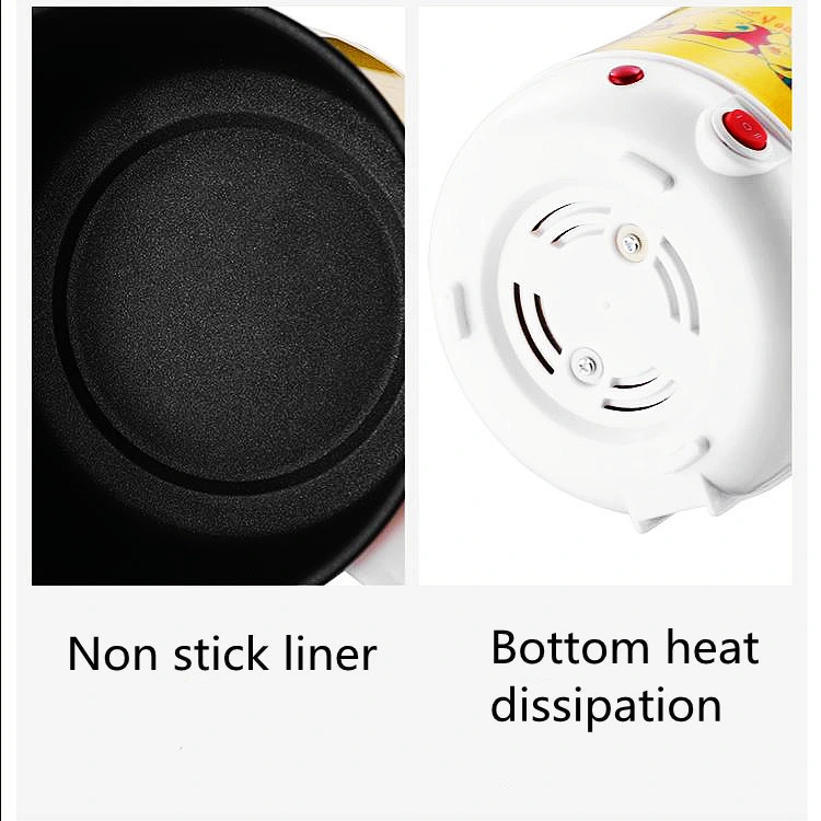 Portable Non-Stick coloridos Digestor Eléctrico Cozinha Pan Pot pequenos aparelhos eléctricos Frigideira