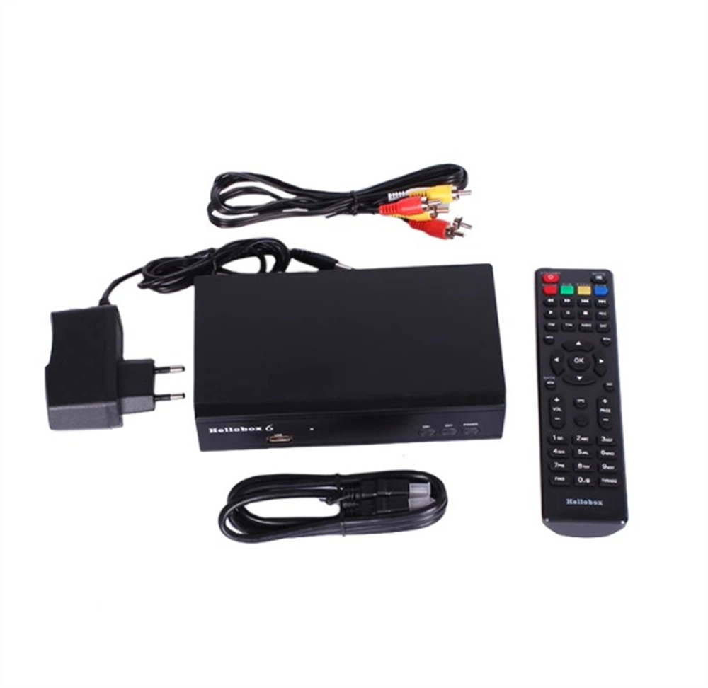 Soporte 3G 4G Dongle Youtube Mytube DVB Player Auto Biss Hellobox 6 Combo receptor de TV por satélite
