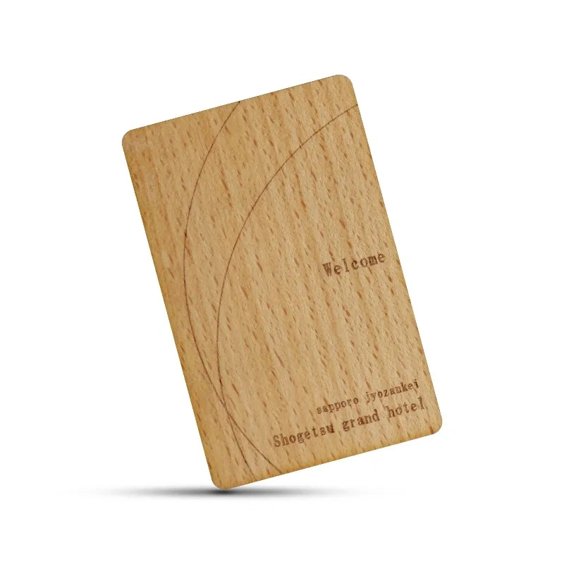 Программируемая смарт-карта Bamboo Wood RFID Ntag216 NFC Business