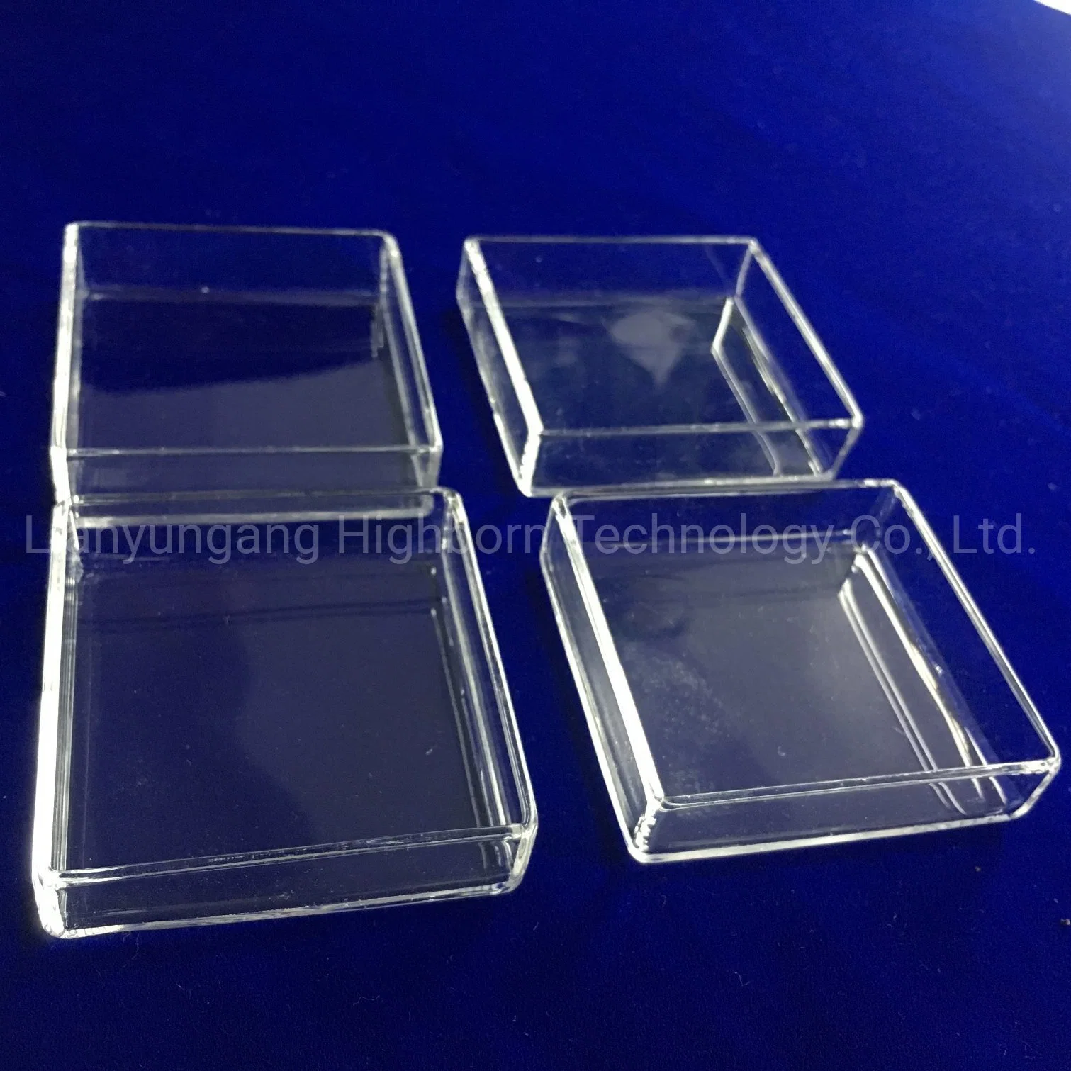 High Purity Customized Clear Heat Resistance Polishing Square Fused Silica Glass Petri Dish for Lab Test