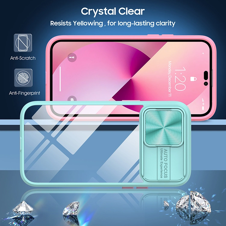 Novo com tampa de proteção da lente da câmara telemóvel acrílico transparente Capa para iPhone 13 PRO Max para iPhone 13 Mini