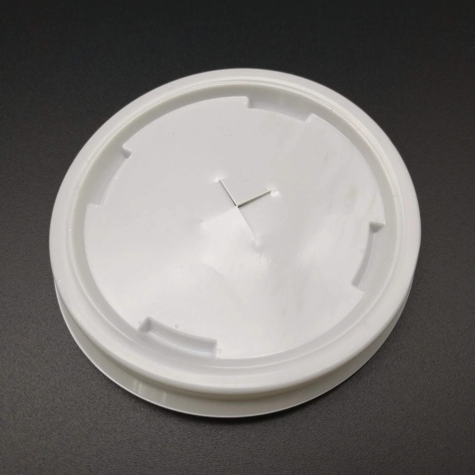 Take out Disposable Paper Cup Plastic Lid for Hot Coffee Flat with Cross Hole PS Lids