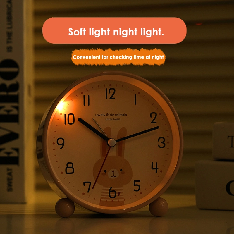 Foska Metal Color Desk Alarm Clock with Light