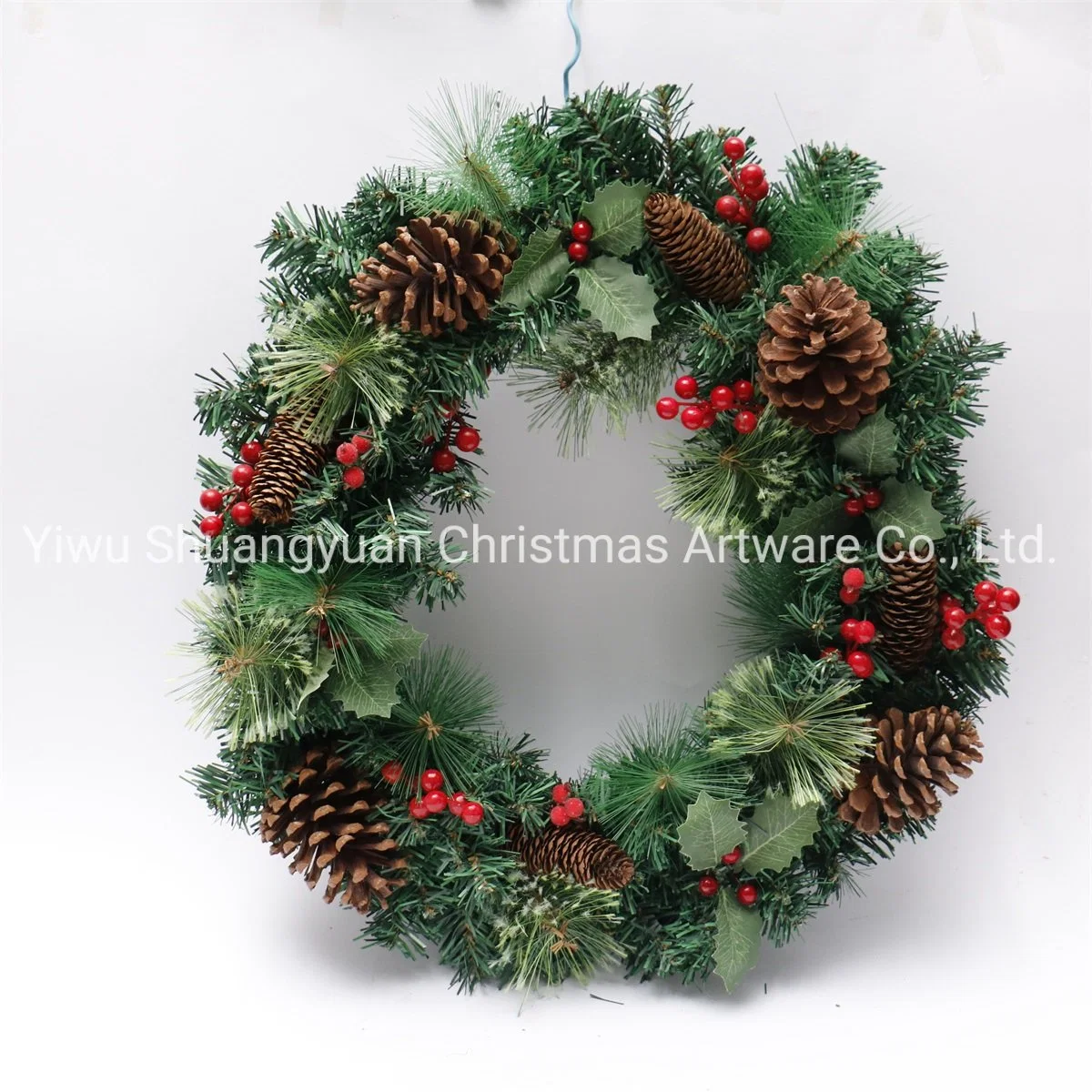 Artificial Bowknot Wreath for Front Door Wreath Wall Festival Celebration Fireplace