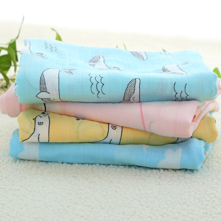Bamboo Summer Bath Towel 120 X 120 см 2 Layer Muslin Baby Wrap с одеялом
