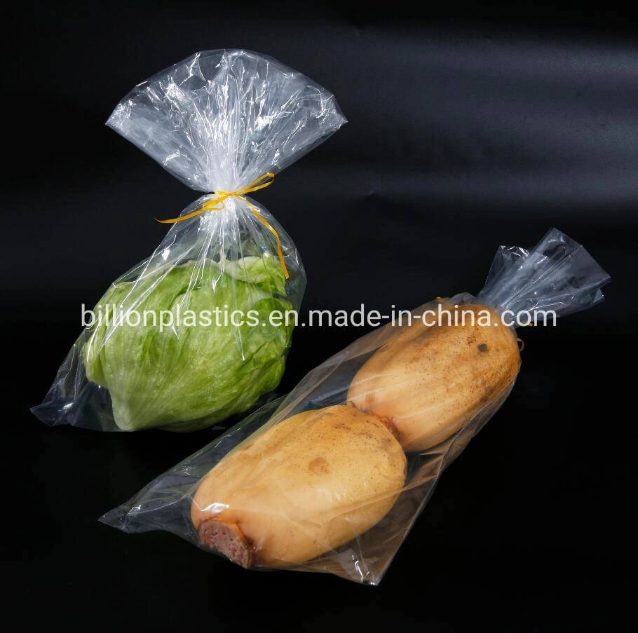 Transparent Poly Flat Bag Food Packing Plastic Bag in Side Sealing