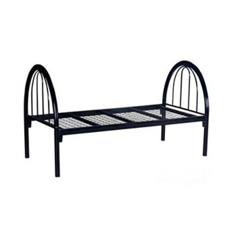 China Ningbo Steel Furniture Single Metal Bed Frame with Mesh Base