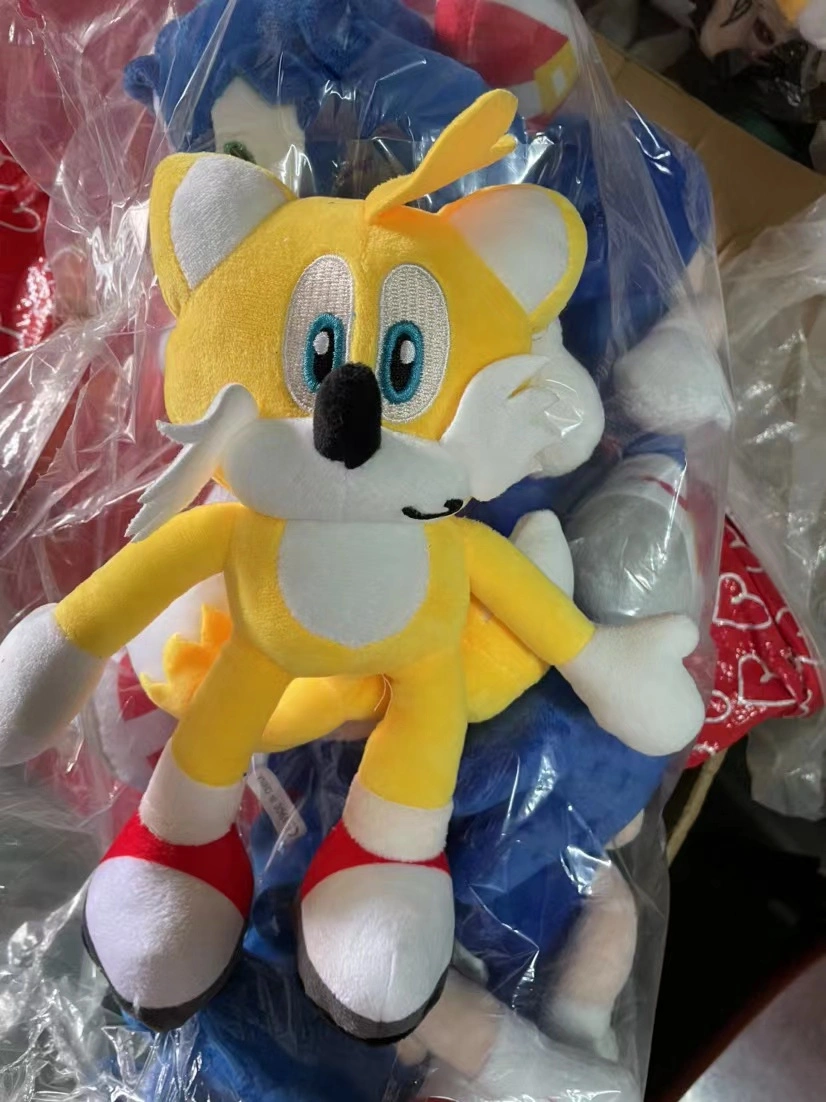 Cartoon personaje Super Hedgehog Plush Doll Sonic animales rellenos conjunto Juguete Soft Children's Gift Custom Sonic Plush Toys