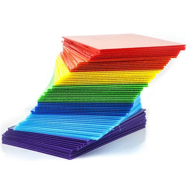 2mm-12mm Lightweight Colorful PP Hollow Sheet Corrugated Corex Sheet