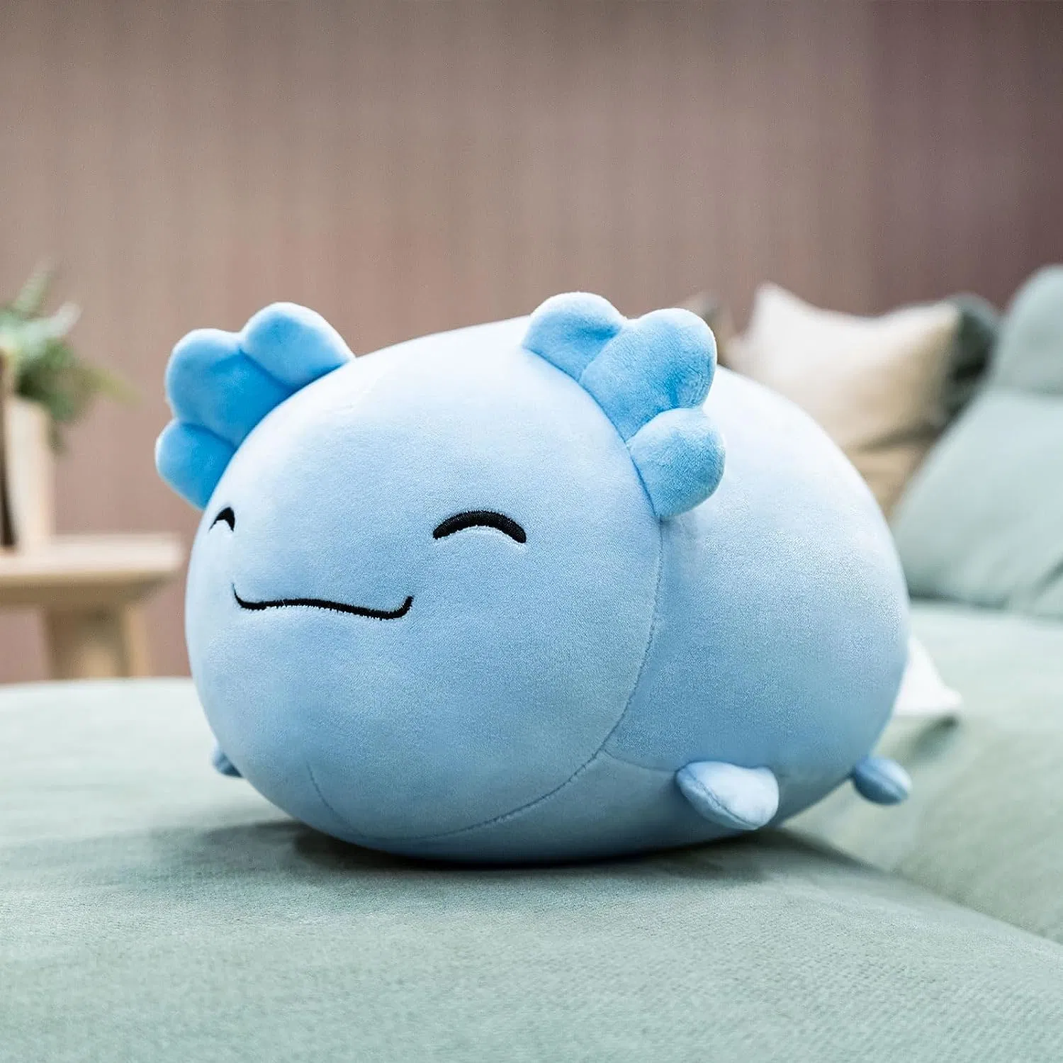 Bricolage Bleu Axolotl Toy, peluche d'animal kawaii stuff plushies pour enfant