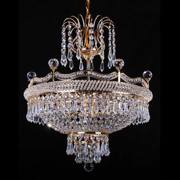 Magnificent Luxury Style Hotel Lobby Restaurant Decoration LED Interior Light Vintage Crystal Chandelier Pendant Light