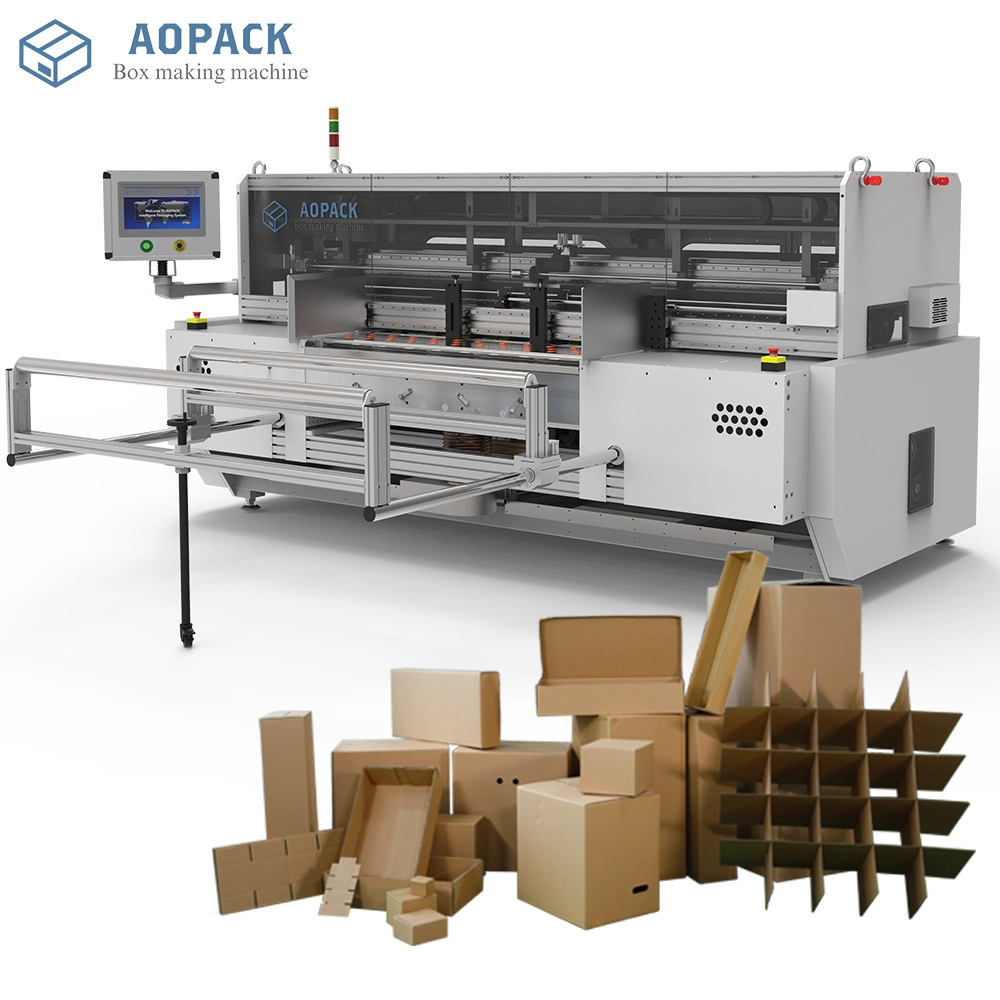 Aopack Fully Automatic Box Maker Corrugated Cardboard Carton Box Making Machine