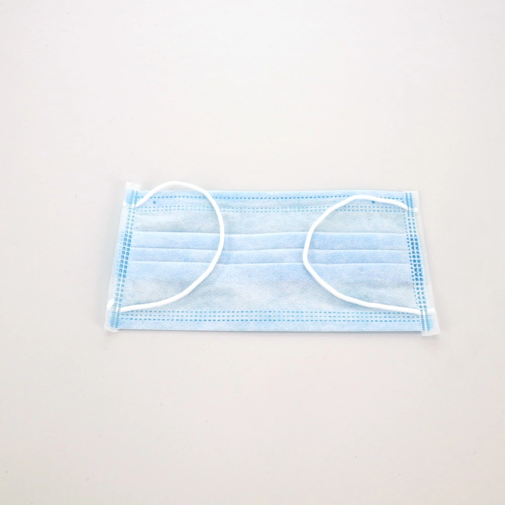 Quick Shipping 3 Ply Disposable Face Masks Blue Color