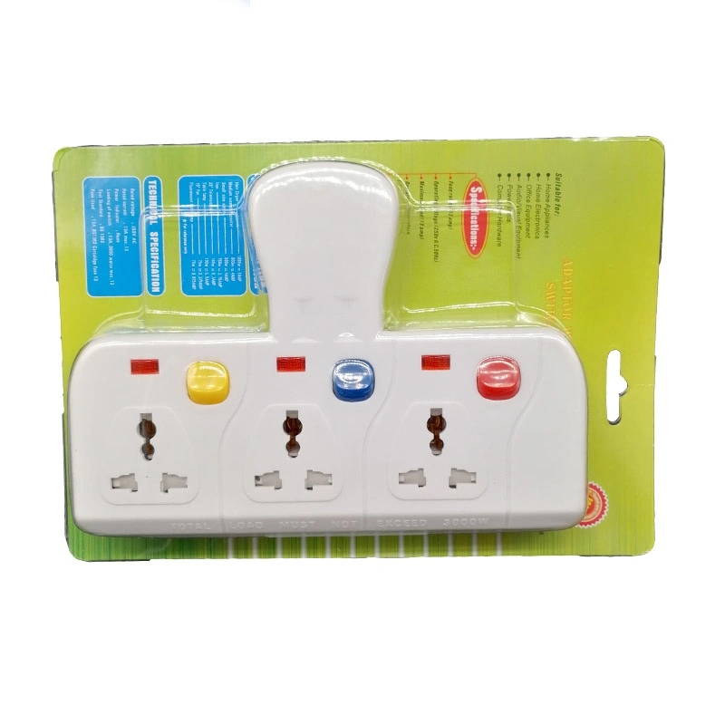 T-Type Adaptor Plug Extension Socket with Blister Package