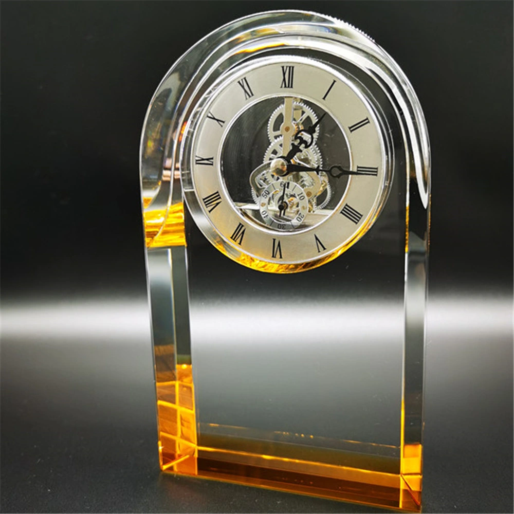 Red Crystal Clock Trophy Awards