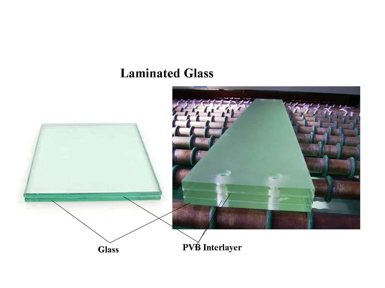 6.38mm - 50mm Safety Building Tempered Laminated Glass for Building