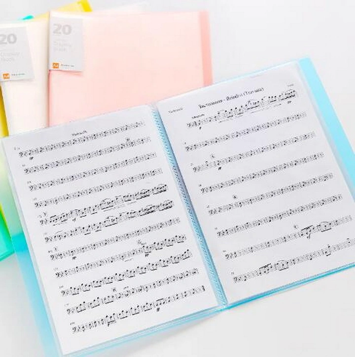 A4 Transparent Inside Page PP Test Paper Music Score Folder