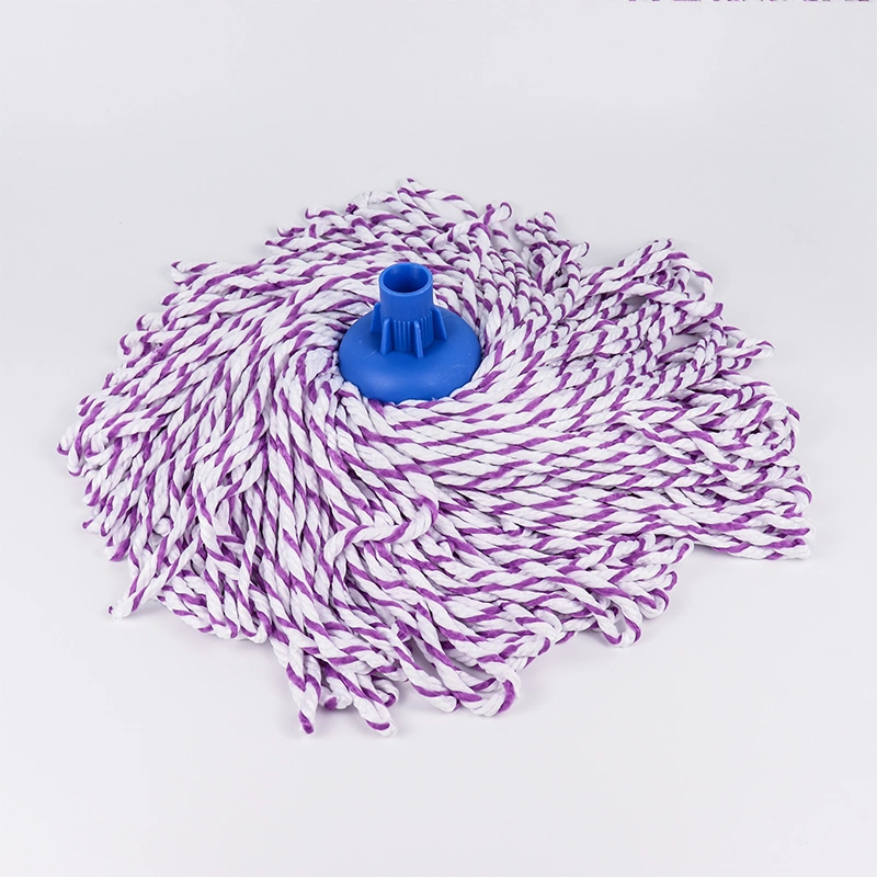 Plástico Purpleitalian Clean de rosca de cabezal de fregona absorbente de microfibra Cabeza de repuesto cabeza mopa húmeda de algodón