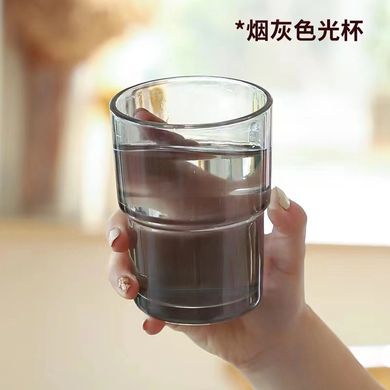 High-Color Drinking Glass with Straw, Colored Bamboo Cup with Lid, Luxury Ins Portable Drinking Glass