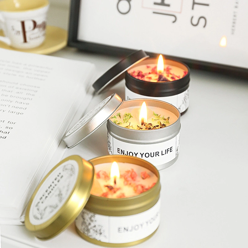 Vente en gros pot métallique bougie arôme flore bougies boîte de soja sans fumée Kit de cire Aroma Wax