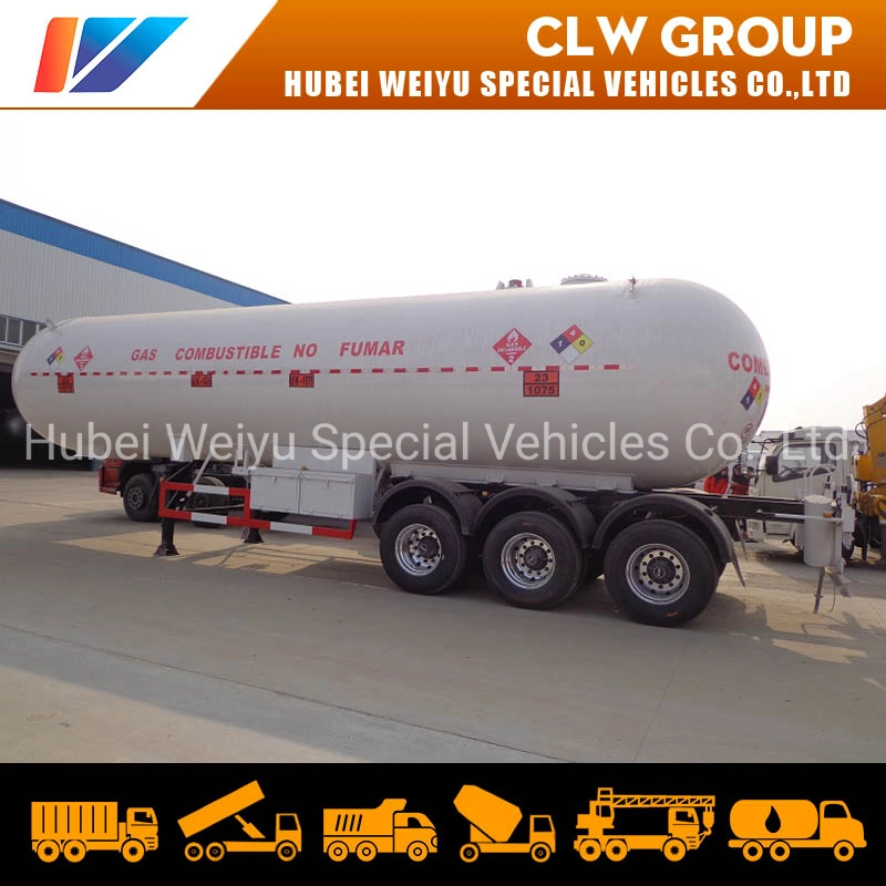 25 T 3-Axle LPG Tank Semi Trailer 54m3/54cbm/54, 000L/54, 000liters Propane Gas Mobile Tanker