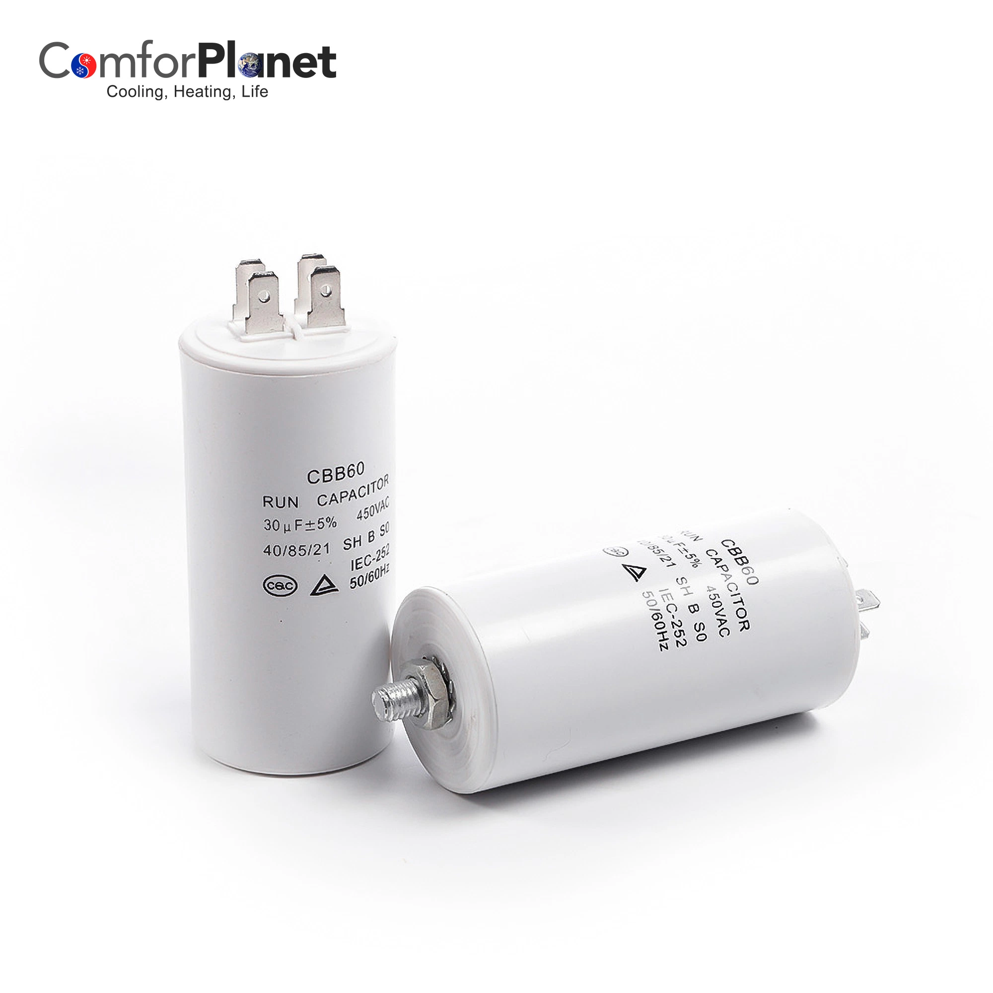 Wholesale TUV, UL, CE Approved AC Capacitor 50/60Hz 3-120&mu; F Cbb60 Capacitor for Motor Run Applications