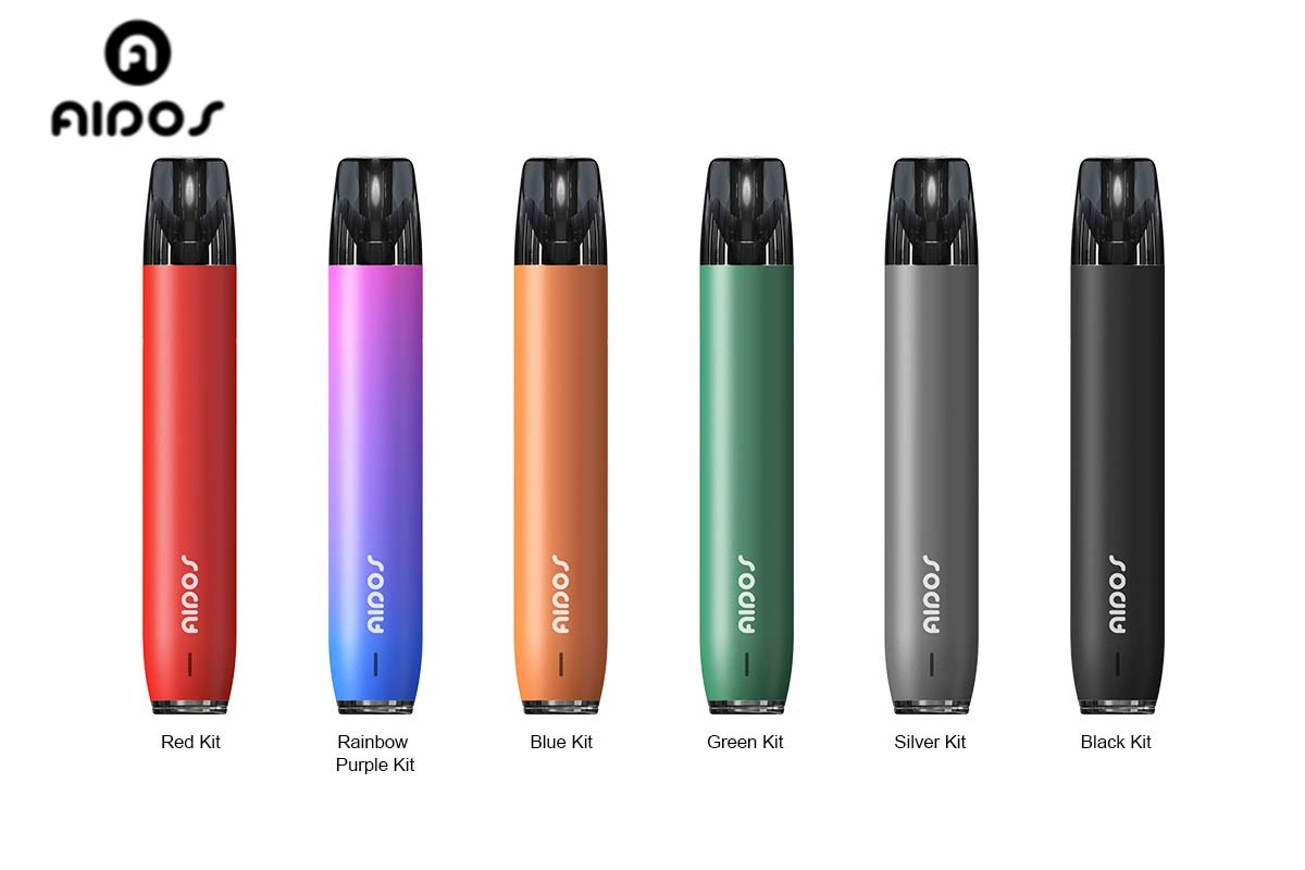 AIDOS Bar Puff Distributors 600puffs AIDOS VAPE para VAPE desechable Sistema electrónico de podes de cigarros de barra de Puff Refilllsible dispositivo de vaina VAPE