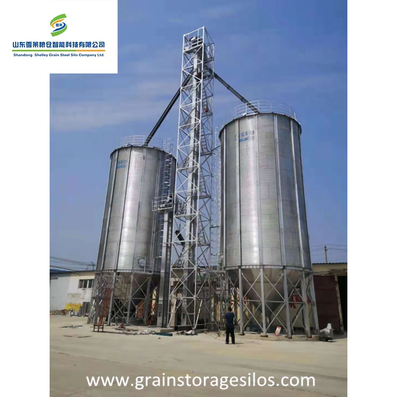 Venta caliente pernos de montaje galvanizado Silos de acero ondulado para pala Arroz trigo maíz almacenamiento